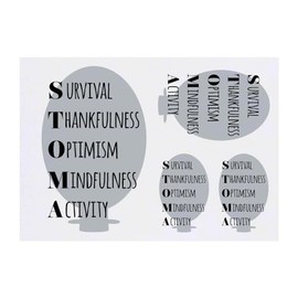 Azeeda 4 x 'Stoma-Prinzipien' Temporäre Tattoos - Wasserfest, Hautfreundlich & Ungiftig · Transfers in Verschiedenen Größen (TO00072984)