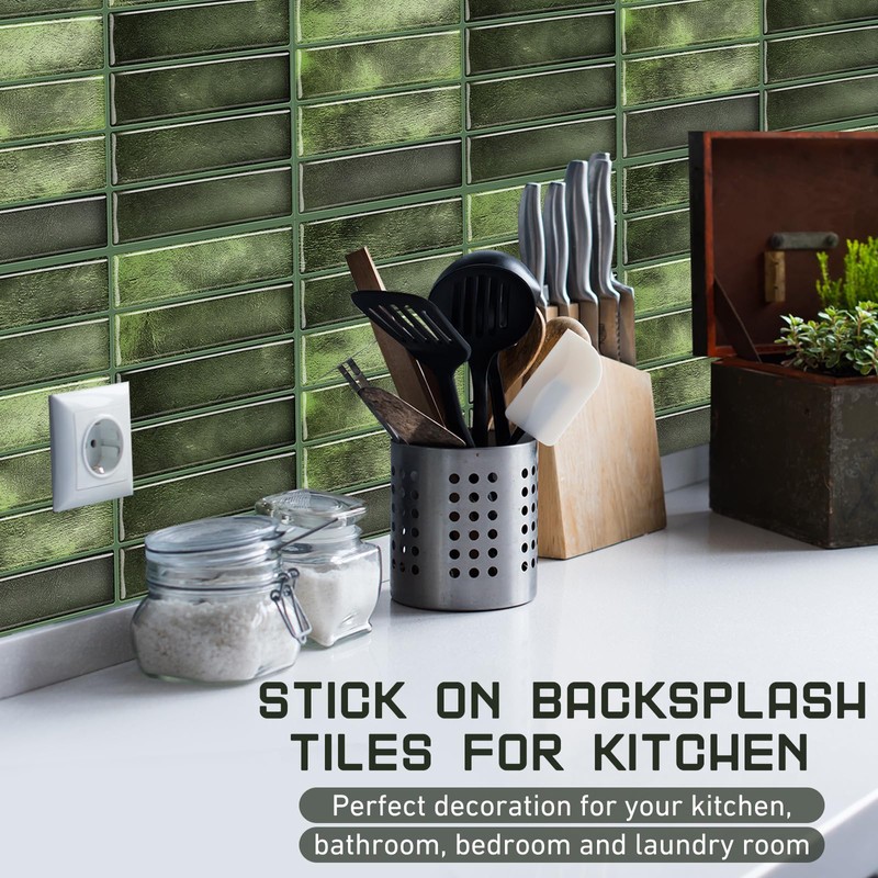 Drydiet 10 Sheets Tile Peel and Stick Backsplash 11.43 x
