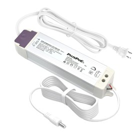 12V 50W Dimmable LED Driver, PLUSPOE 120V AC to 12V DC LED Transformer Power Supply Dimmer for LED Strip Lights, White Cord