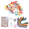 14PCS Paper Quilling DIY Kits with 6 Colors Quilling Strips