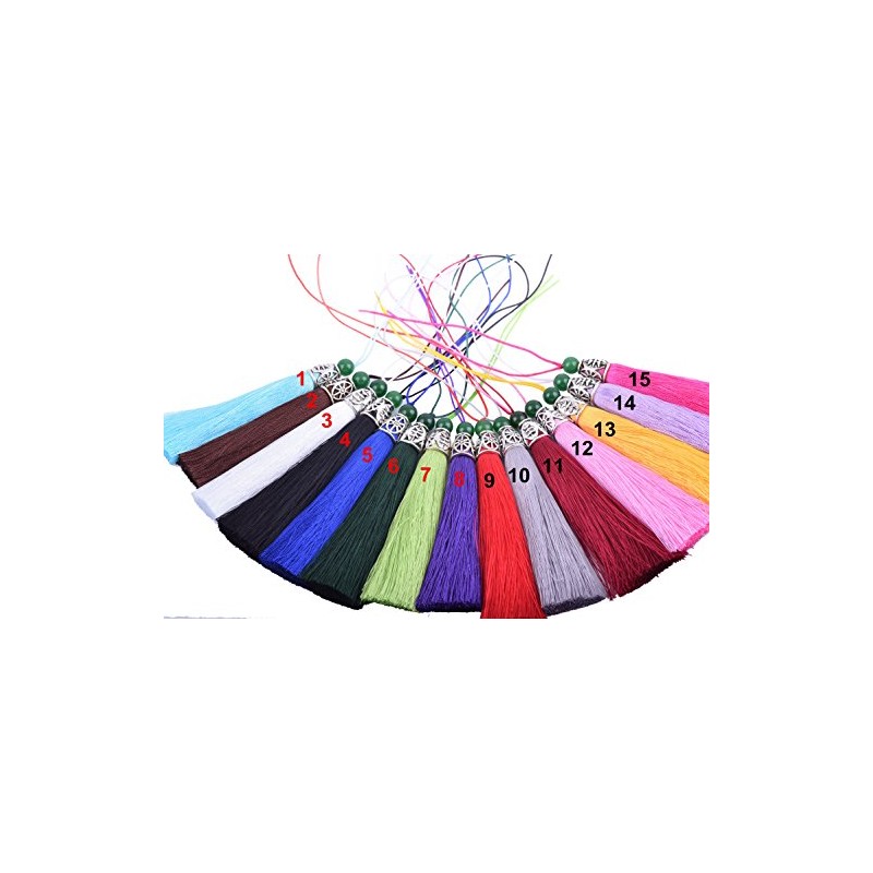 16 Colors Choice -10pcs 3.6''(9.0cm) Soft Silk Tassels for Jewelry