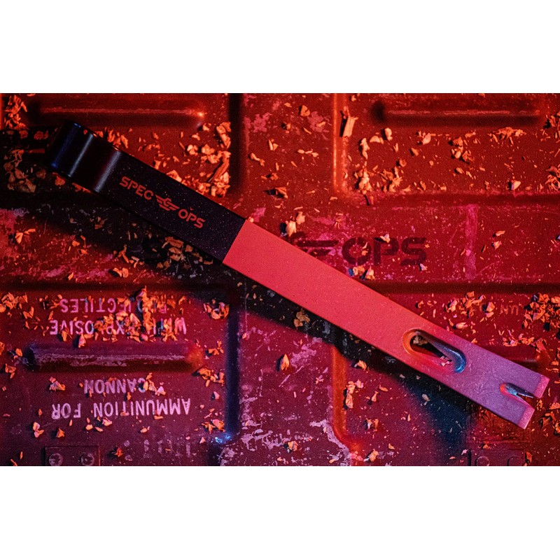 Spec Ops Tools 15" Flat Pry Bar Crowbar, Curved Rocker