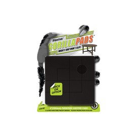 Slipstick GorillaPads 4 Inch Non Slip Furniture Gripper Pads (Pre-Scored to Cut to Size) Stops Sliding and Protects All Hard Floor Surfaces, Optional Self-Stick Adhesive, Square, CB140