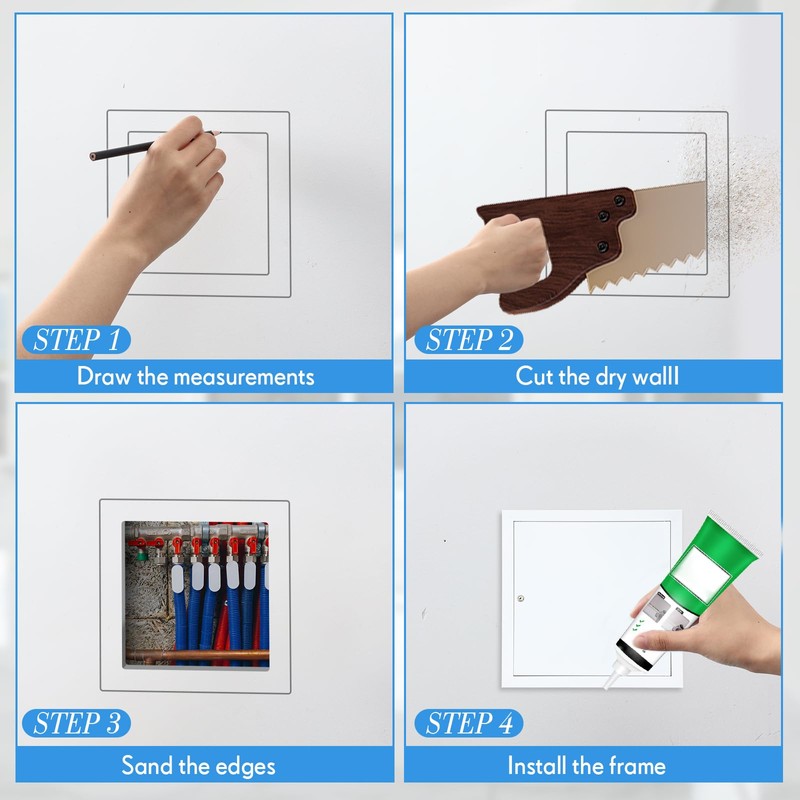 Gisafai 8 x 8 Inch Metal Access Panel for Drywall