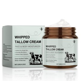 Grass-Fed Beef Tallow & Honey Balm, Tallow Face Moisturizer, Multi-Purpose Balm for All Skin (120g)