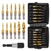 OCR 13PCS Titanium Drill Tap Set, HSS SAE & Metric