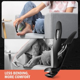 BEZOX Nail Clipper Set for Seniors – Curved Head Toe Nail Clippers, 360° Rotating Jaw Toenail Clippers for Thick Nails & Metal Nail File for Comfortable, Easy Trimming