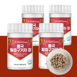 Red Yeast Fermented Goji Jajeong 60 tablets x 4 bottles Goji Ja-Hwan / 홍국발효 구기자정 60정x4병 구기자환