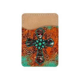 Rindstone Leather Cross Phone Wallet - Card Holder - Cell Wallet - Phone Caddy - Stick on Card Wallet