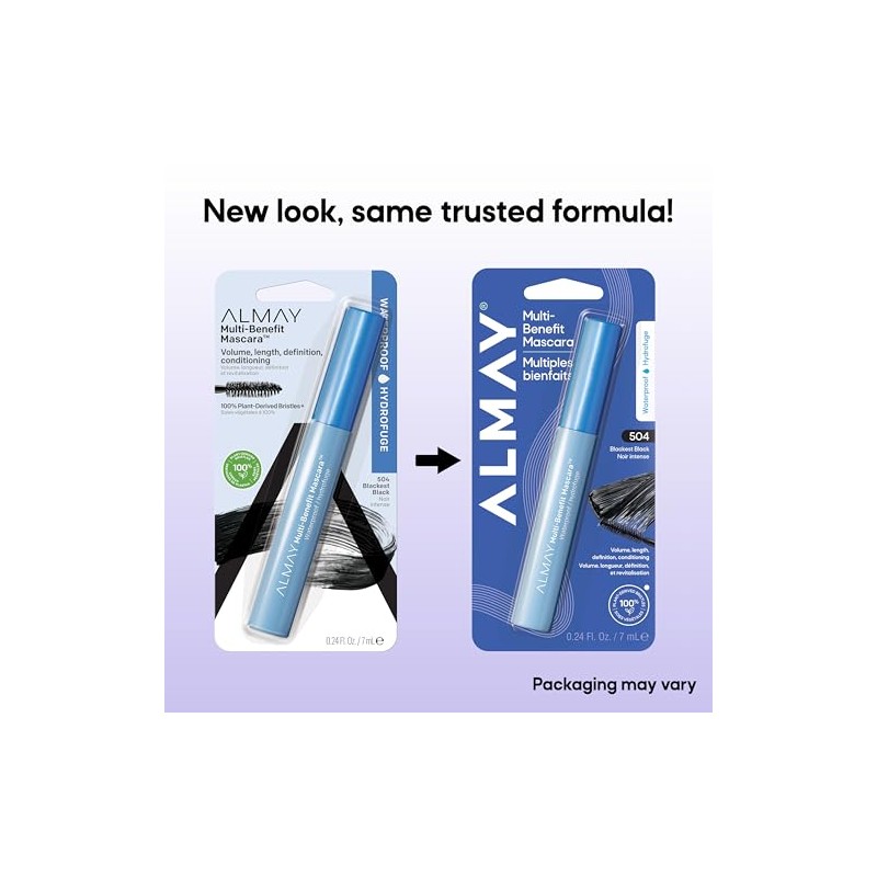 Almay Multi-Benefit Waterproof Mascara, Black, 0.24 Fl. Oz.