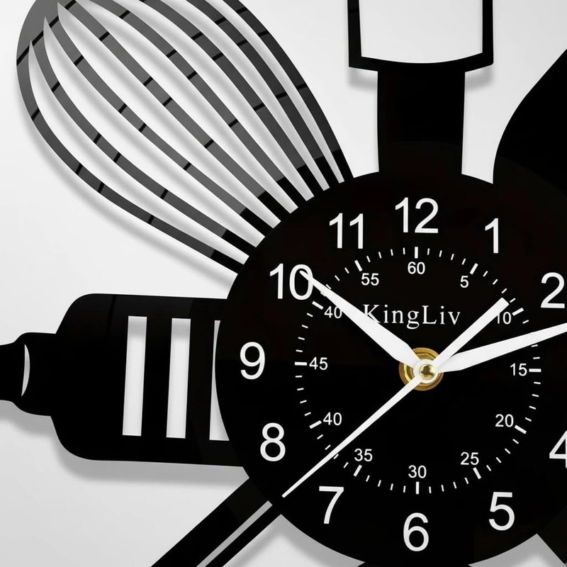 for Kitchen Lovers: 12 Inch Silent Wall Clock, Fun Themed