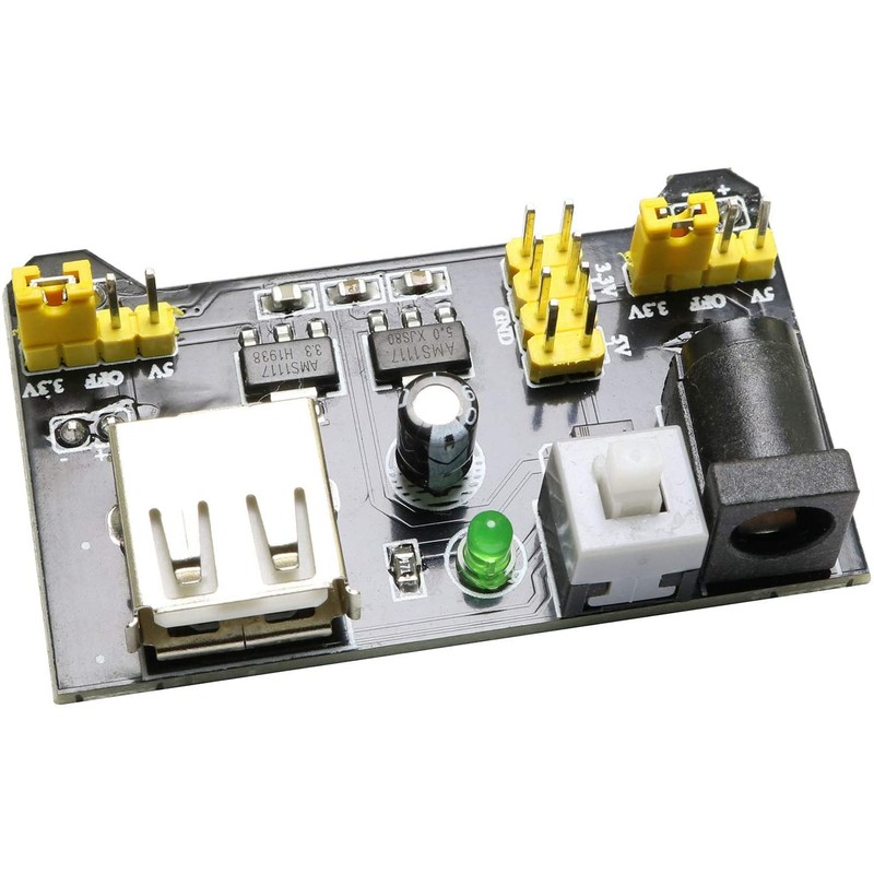 SQXBK 1-Pack MB102 Breadboard Power Supply Module and 9v Battery