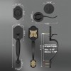Cerradura Banna Puerta Principal Negra Aleación De Zinc Extensible 60