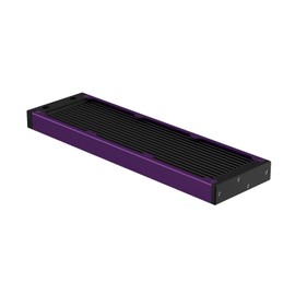 PrimoChill 360SL (30mm) EXIMO Modular Radiator, Black POM, 3x120mm, Triple Fan (R-SL-BK36) Available in 20+ Colors, Assembled in USA and Custom Watercooling Loop Ready - Candy Purple