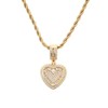 Lulu Mel Silver Heart Necklace 14K Gold Plated Heart Pendant