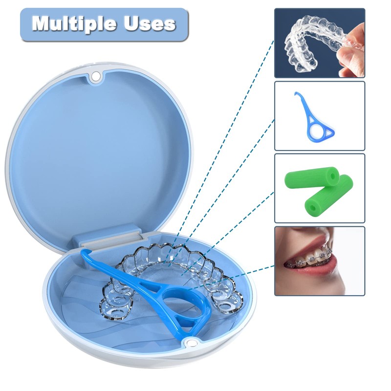Retainer Case Orthodontic Dental Case: BVN Slim Braces Case, Mouth