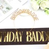 Aprince Birthday Baddie Sash and Tiara Crown for Women Girls