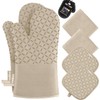 KEGOUU Oven Mitts and Pot Holders 6pcs Set, Kitchen Oven