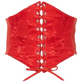 Lavish Red Lace Corset Belt Cincher (XLarge)
