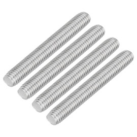 QUARKZMAN Pack of 4 Fully Threaded Spindle, M10 x 70 mm, 304 Stainless Steel, Right-Hand Thread, Threaded Rods, M10-1.5 Thread Pitch for Furniture and Machine Assembly