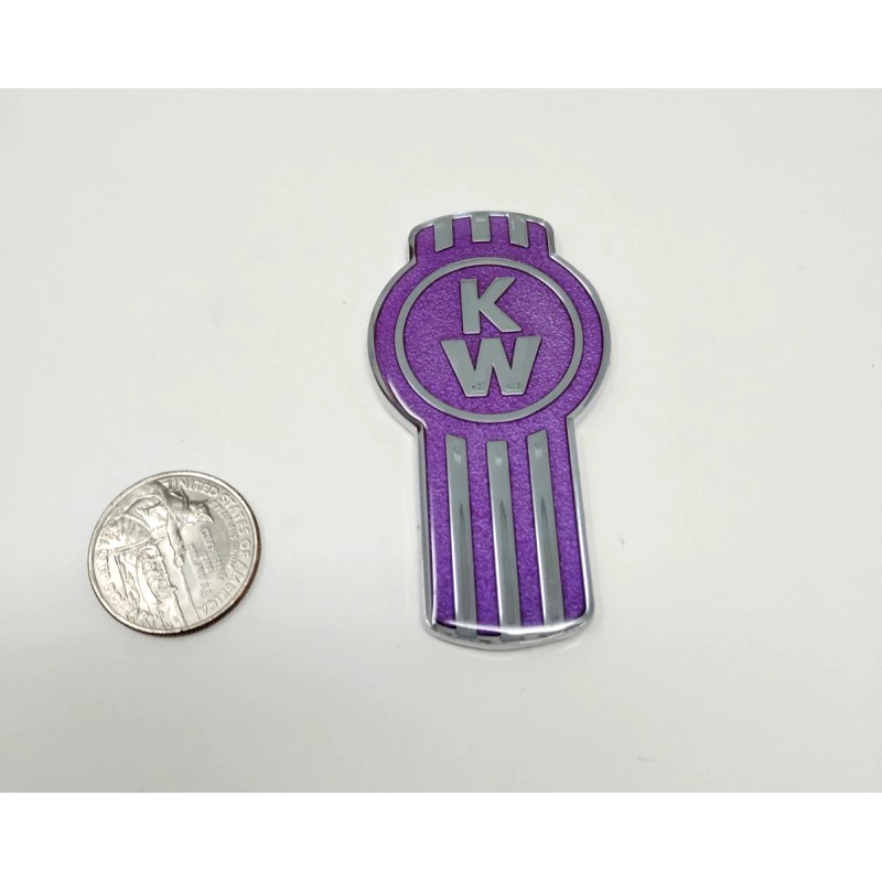 KW kenworth kw emblem metal truck semi chrome purple