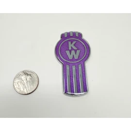 KW kenworth kw emblem metal truck semi chrome purple