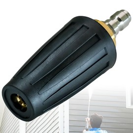 Selyse Pressure Washer Rotary Nozzle, 5 Tips Set, 1/4" Quick Connection, 4000 PSI, Rotating Turbo Nozzle, 3.5 Opening