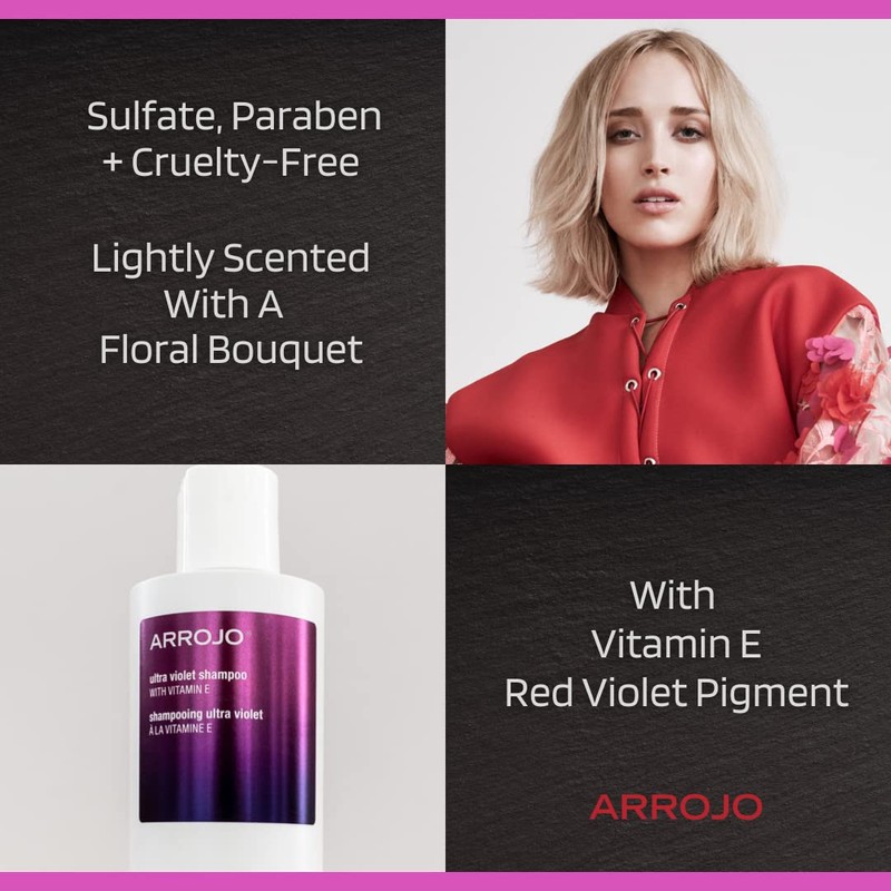 ARROJO Ultra Violet Purple Shampoo (8.5 oz) Hair Shampoo for