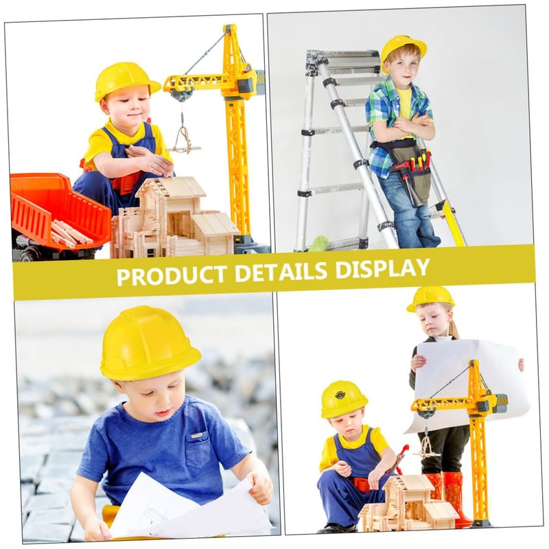 2Pcs Construction Party Hats Hard Hats for Dress Up for