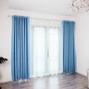 Polyester Window Curtain Shade Blackout Panels Drapes with Perforation (Light
