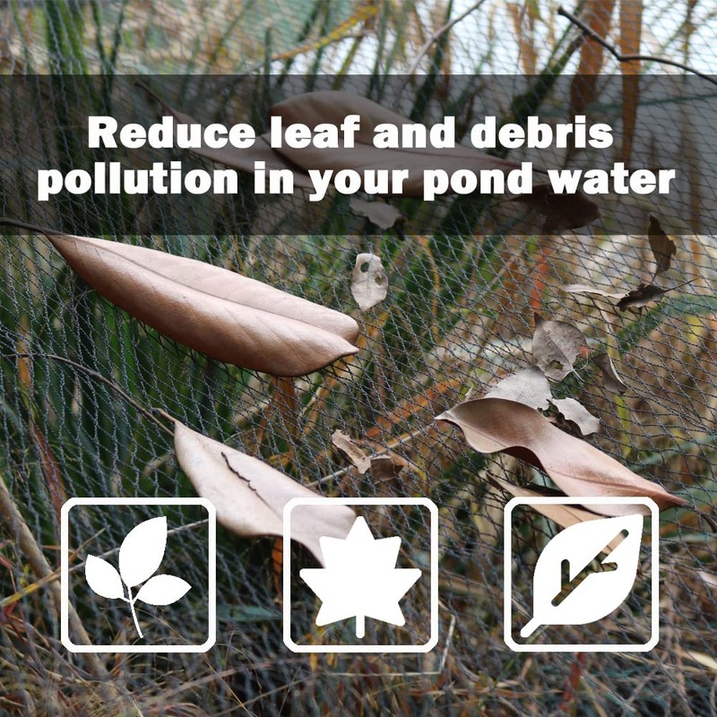 POYEE 20x30ft Pond Netting for Leaves Leaf Net Cover Pond