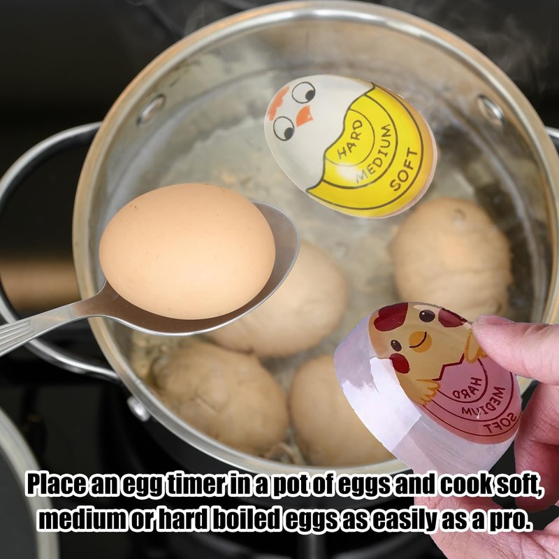 2-Pack Cute Egg Timer – Color Changing Egg Timers for