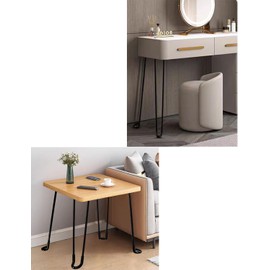 Hairpin Table Legs,Autuwintor Laptop Tables Legs,Foldaway Leg,with Mounting Screws Mid Century Modern Legs for Furniture Iron Black,4-Pack(16.7-Inch)