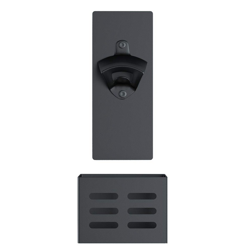 weallbuy Magnetic Bottle Opener with Cap Catcher,Removable Wall Mounted Beer