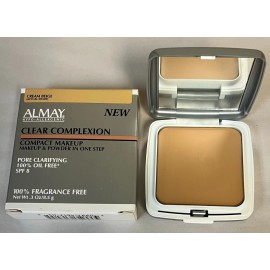 Almay 3 Pcs Almay Clear Complexion Compact Makeup Powder Cream Beige 0.3 oz pl reads