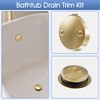 Holispa Gold Bathtub Drain Kit, All Metal Tub Drain Trim