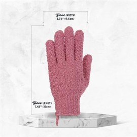 Pares Guantes Exfoliantes 100 Nylon Exfoliante Corporal Doble Textura Spa Masaje Eliminación Piel Muerta Accesorios Baño Ducha Multicolor Orquida