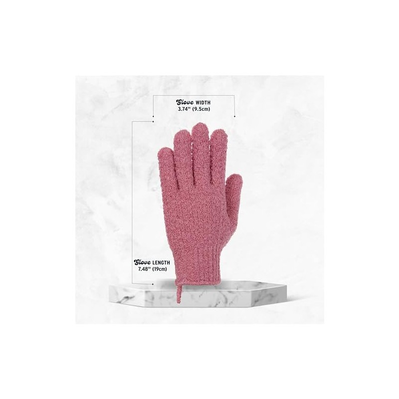 Pares Guantes Exfoliantes 100 Nylon Exfoliante Corporal Doble Textura Spa