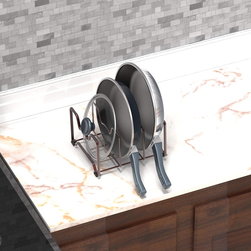 Simple Houseware Kitchen Cabinet Pantry and Bakeware Organizer Rack Holder,