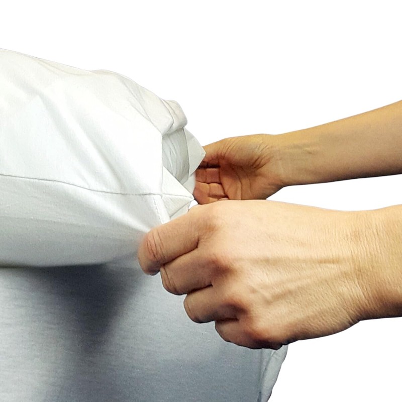 Interfit Knitted Fitted Stretch Pillowcases (Pair) Housewife Style Fold Over
