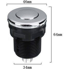 Tyenaza Air Pressure Switch, Waterproof Air Pressure Bath Switch, Tub, Spa, Massage Bath, Garbage Disposal, Toy, Air Switch, Push Button, Easy Installation, Multipurpose Pneumatic