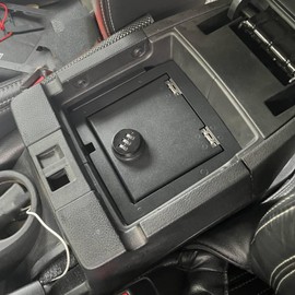 JHD-TOGO Console Box Safe for Jeep Wrangler JK 2012-2017 Accessories 4-Door,Center Console Lock Box with Digit Combo,Gun Armrest Safe Lockbox Storage Box