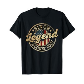 Legend Since August 2007 Vintage Retro 18th Birthday Classic T-Shirt