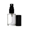 Riverrun Perfume/Cologne Atomizer Empty Refillable Round Glass Bottle Black Sprayer