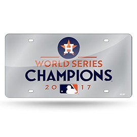 Rico Houston Astros 2017 World Series Champions Silver TAG Deluxe Laser Cut Acrylic Inlaid License Plate