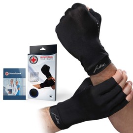 Dr. Arthritis Arthritis Copper Compression Gloves for Women and Men, Carpal Tunnel Gloves, Hand Brace for Arthritis Pain and Support (Black, X-Large)