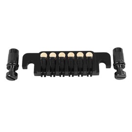 Guitar Bridge Tailpiece Replacement Vintage Style Aluminum Alloy Copper 6 String Electric Guitar Stop Bar Black