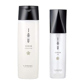 Lebel IAU Serum Cleansing Hair Shampoo 200 ml & Lebel IAU Serum Oil 100 ml Set (Green Tea Set)
