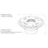 QM Drain 2 Inch ABS Shower Drain Base Flange For