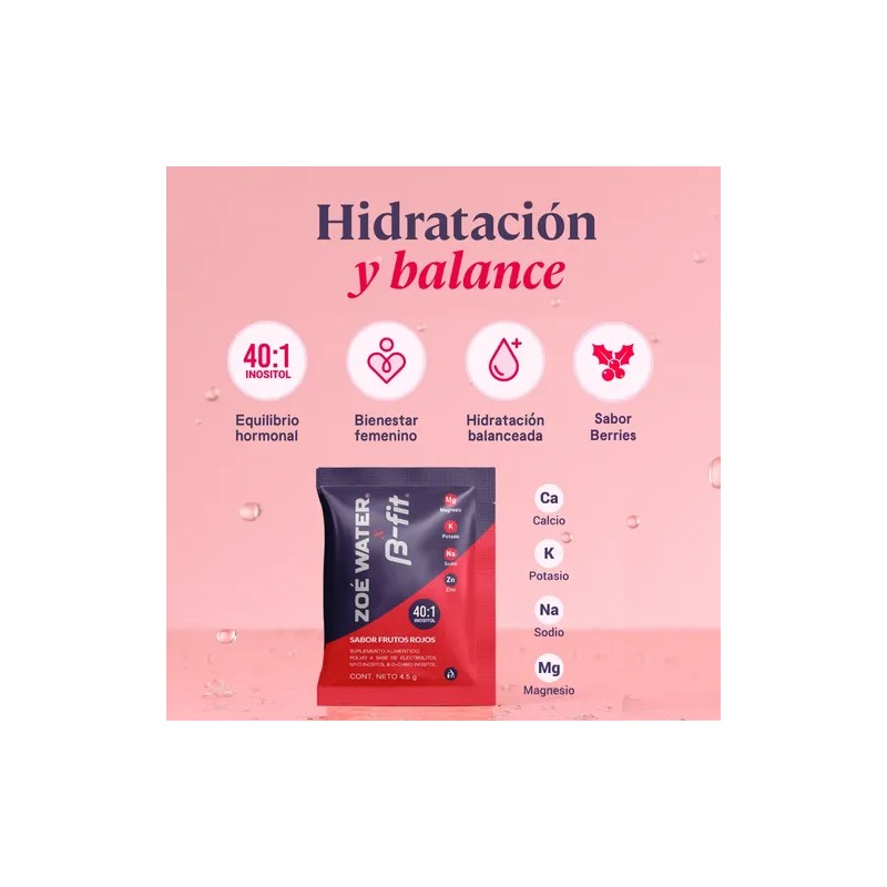 Fit Zoe Water Electrolitos Polvo Inositol Pzs